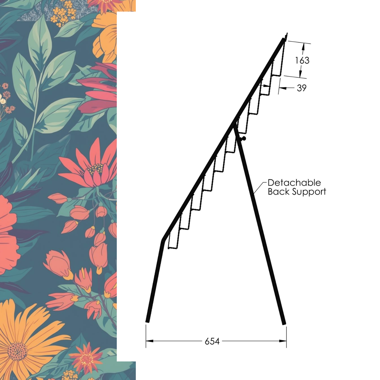 Greeting Card Space Saver Display Stand – 10 Tray Rack with 24” Shelves for Mixed Size Cards