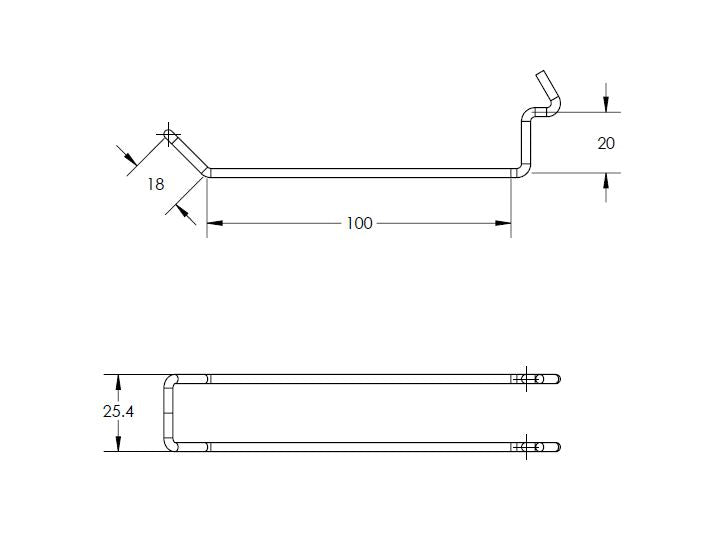 NEW Pegboard 4 inch (100mm) Hooks