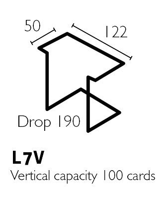 Postcard Counter Display for 7x5 inch, 4 sided 4L7CI