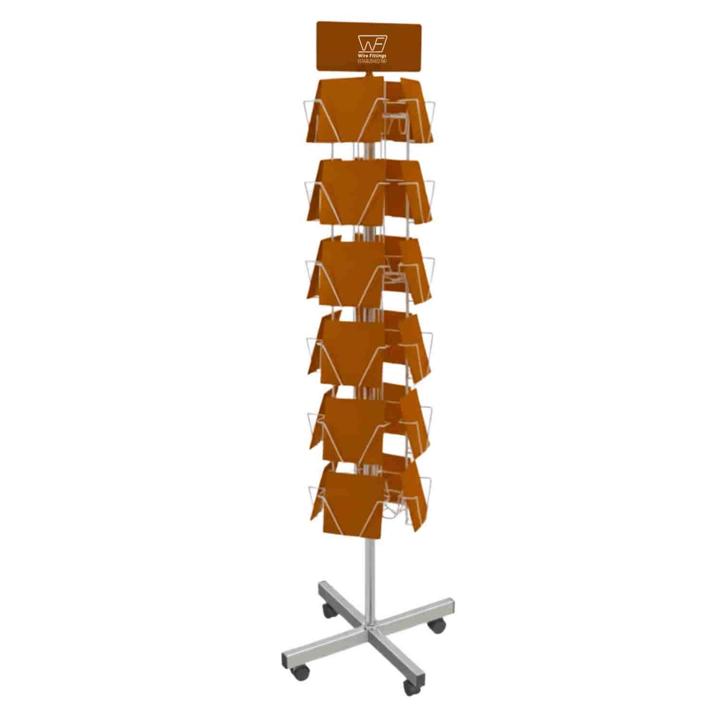 Greeting Card Floor Display for 7 inch Square Cards,24 Pockets-24/7FI