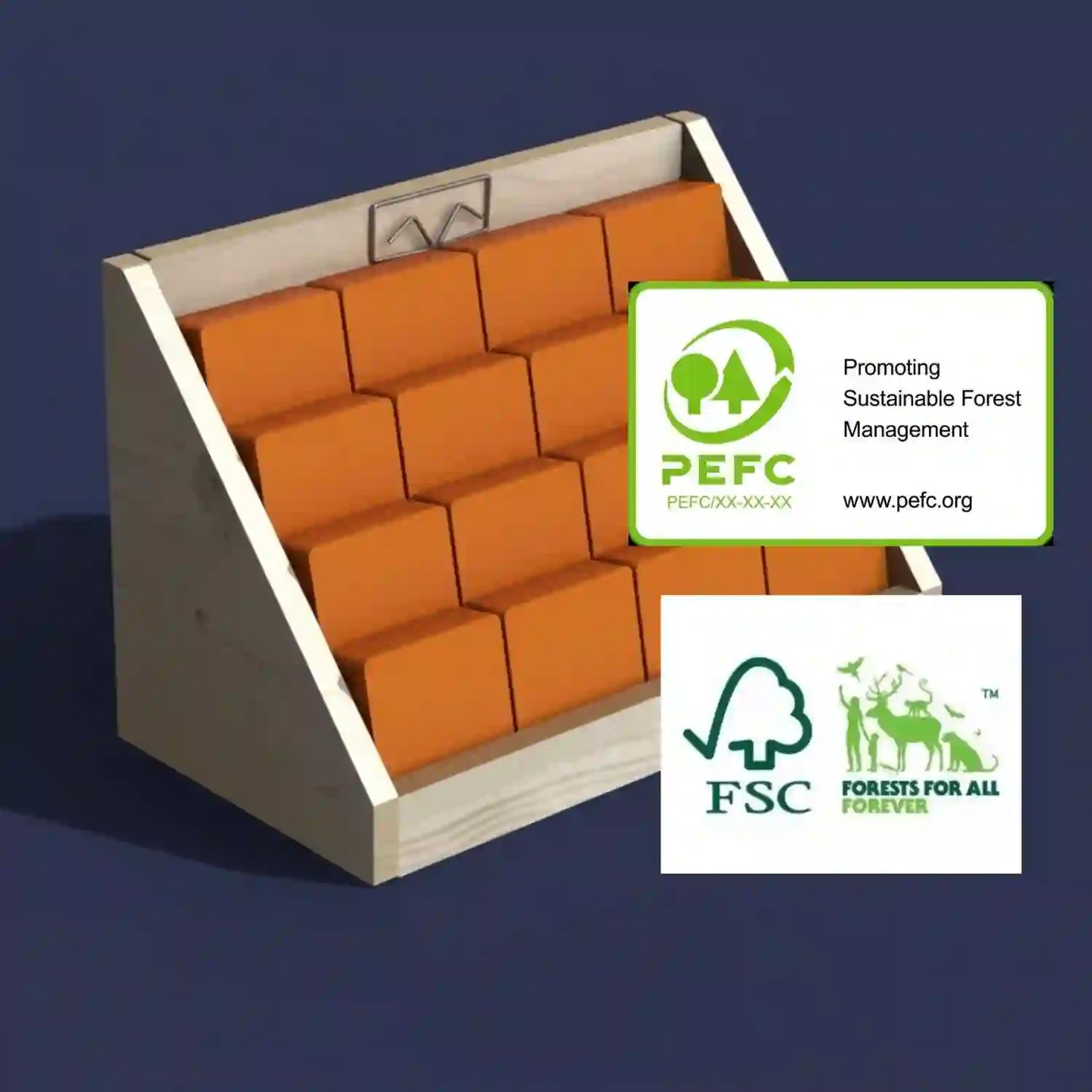 Counter Top Wooden Card/Leaflet Display Stand