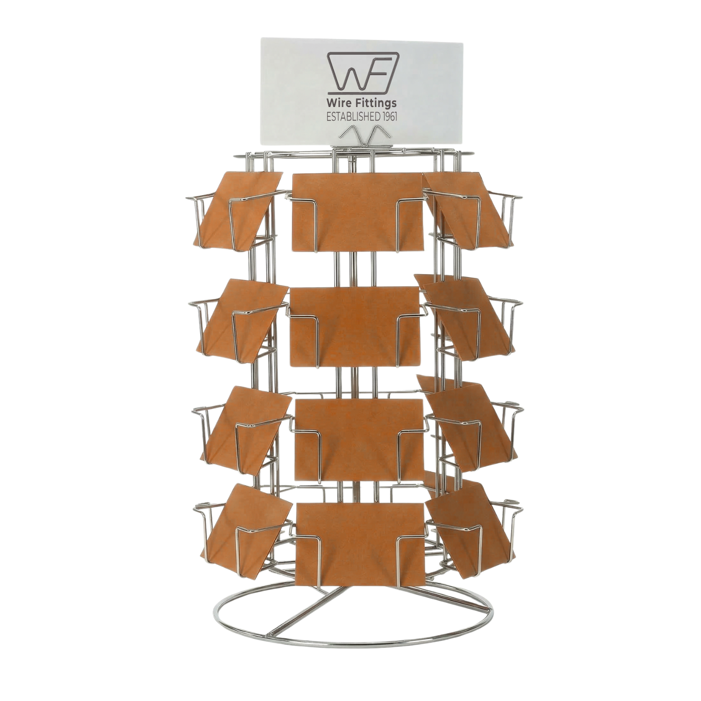 6-Sided Postcard Display Stand – 24 Pocket Countertop Spinner for 6x4 Cards