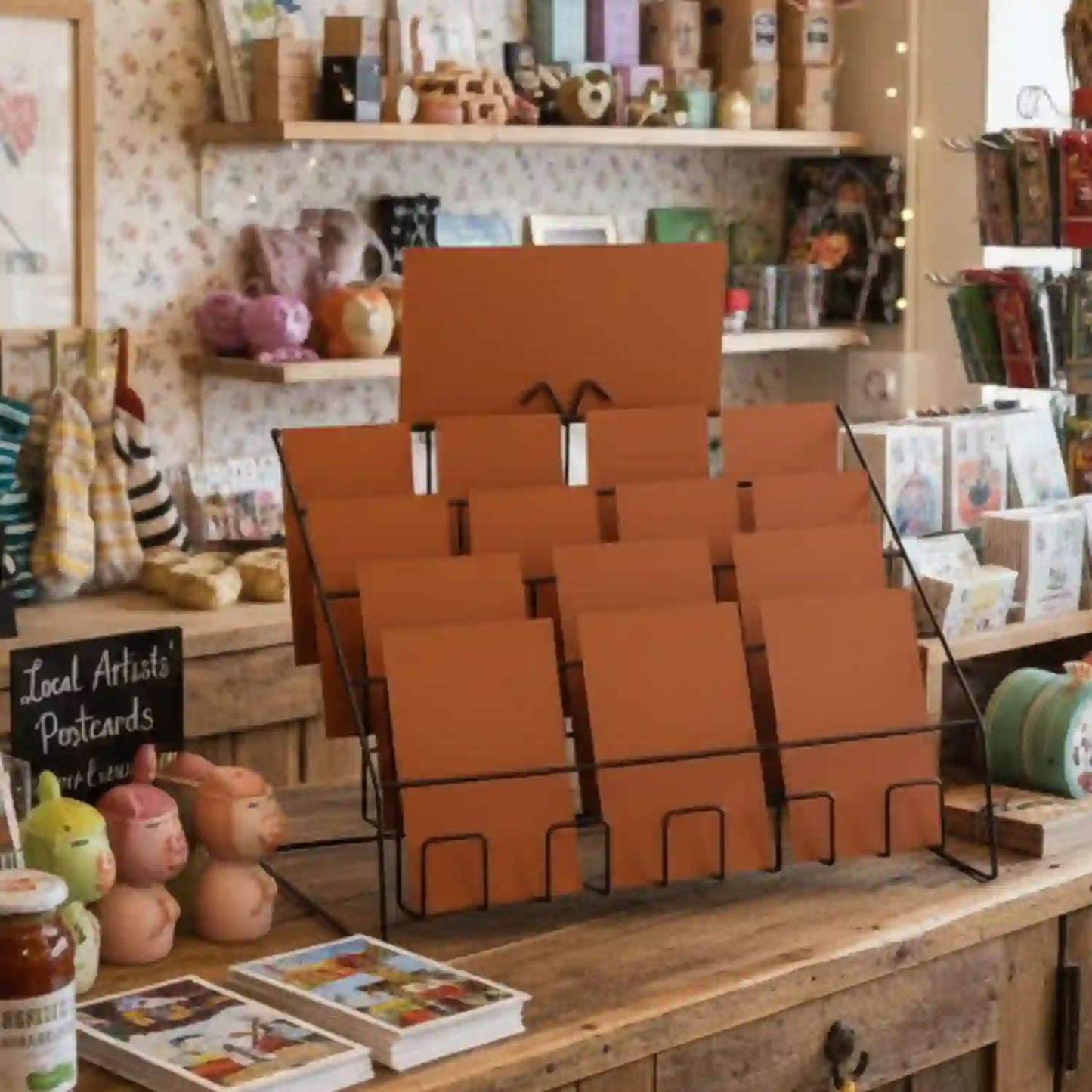 Counter Display for Mixed Sized Cards, with 4 Tiers-4TC