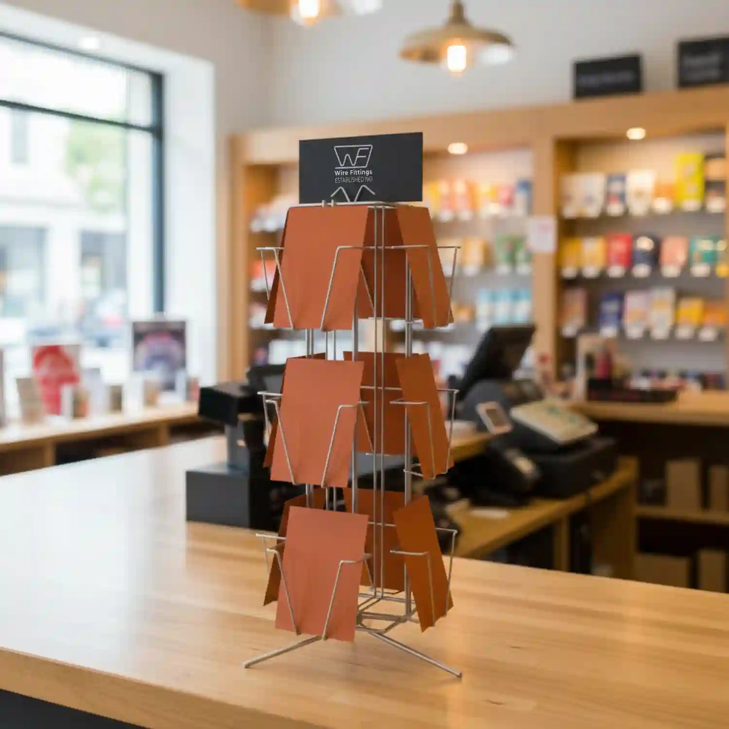 Greeting Card Counter Display for 7 x 5 inch Cards, 12 Pockets 4/7x5VCI