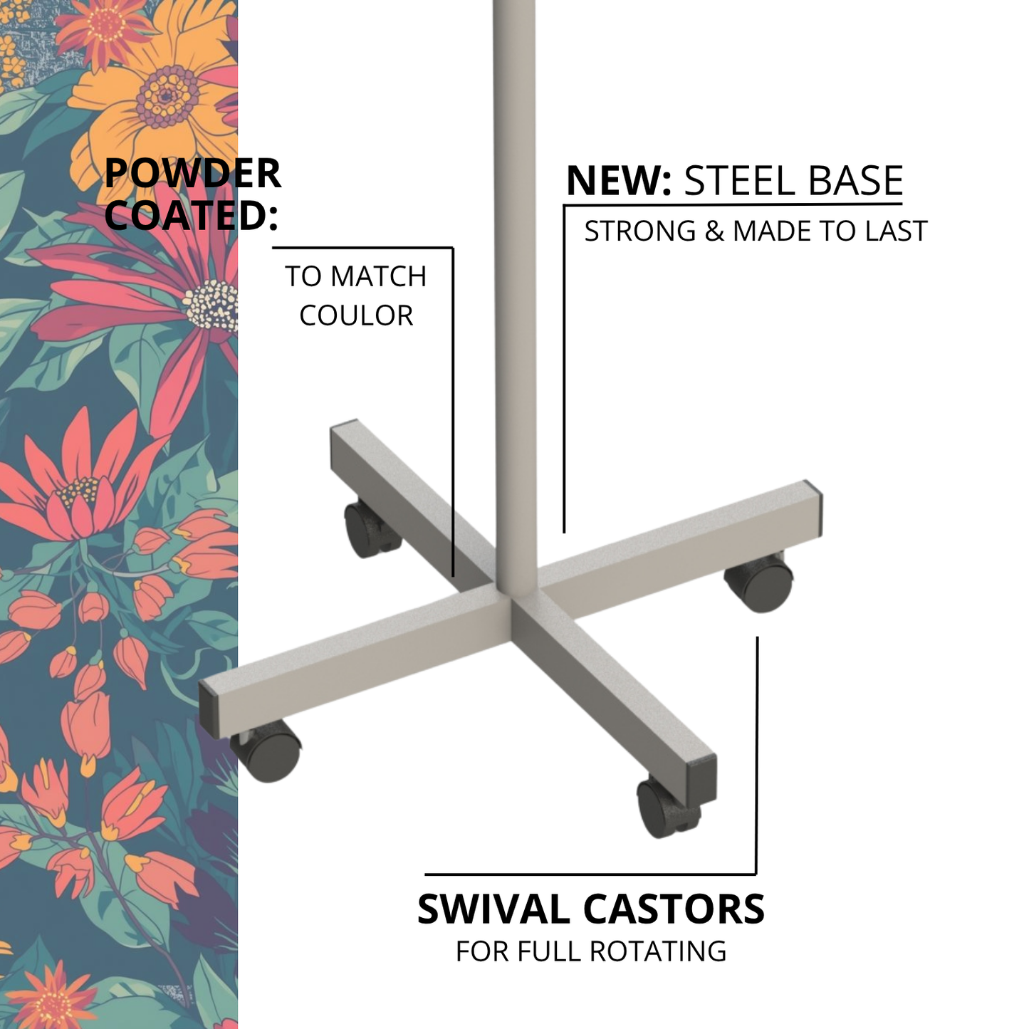 Greeting Card Floor Display Stand – 28 Pocket Spinner Rack for 6” Square Cards, Retail Holder