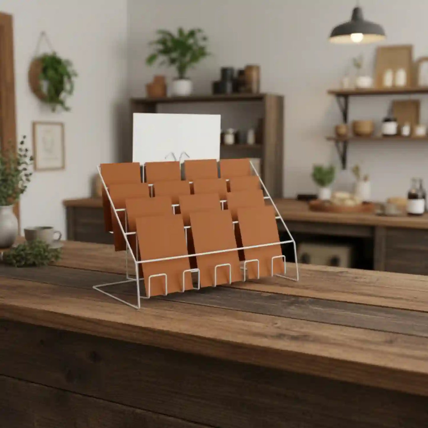 Counter Display for Mixed Sized Cards, with 4 Tiers-4TC