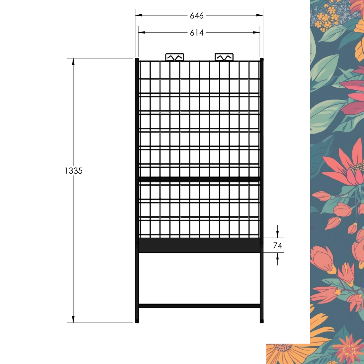 Greeting Card Space Saver Display Stand – 10 Tray Rack with 24” Shelves for Mixed Size Cards