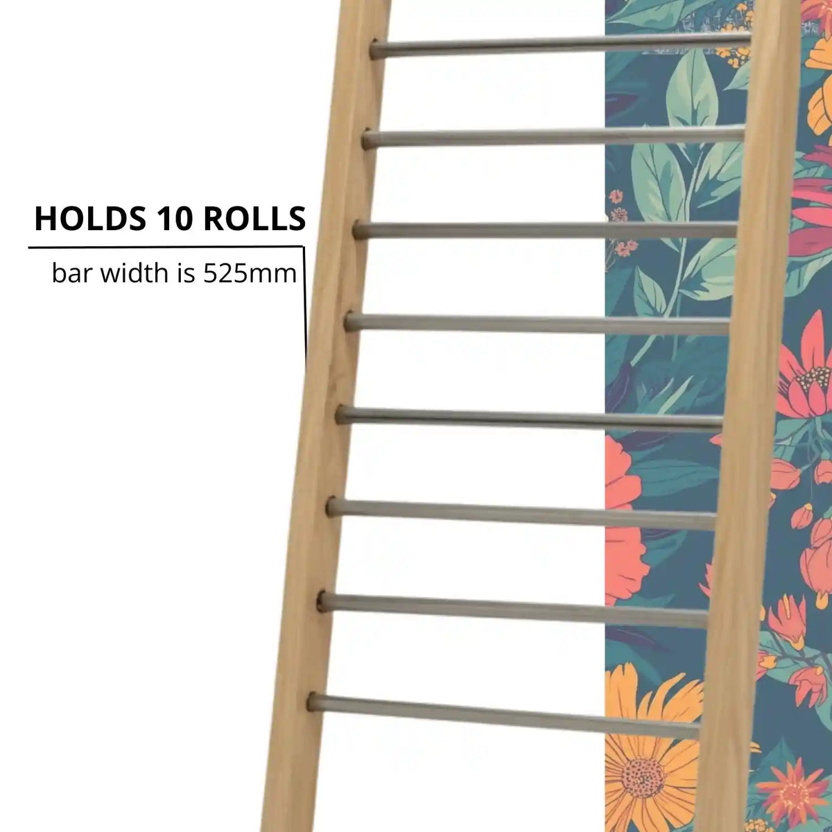 Wrapping Display Flat Pack Wooden Gift Wrap Display – Wire Fittings