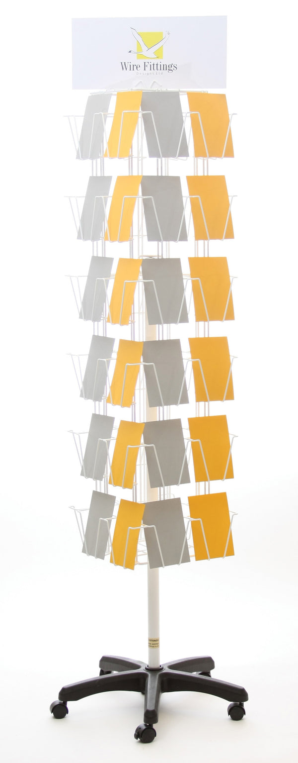 Greeting Card Floor Display for 7x5 inch Cards, 48 Pockets-48/7x5VFI
