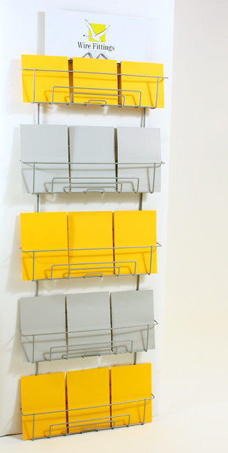 Greeting Card Display Wall Rack or Slatwall for mixed sized Cards