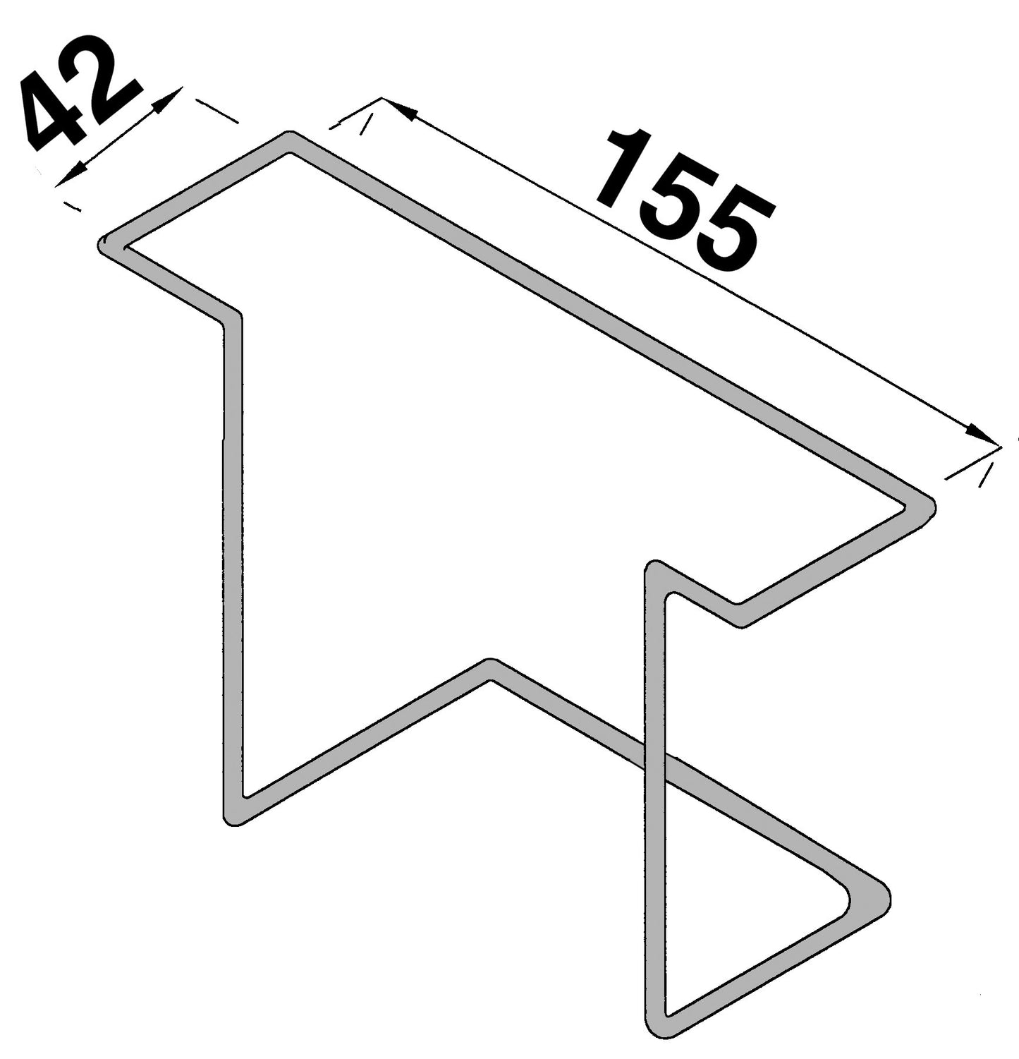 A5 Wall Rack Leaflet Holder fits Floor Display or Slatwall-A5WI