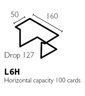 Postcard Counter Display for 6x4 inch, 6 sided 6L6CI